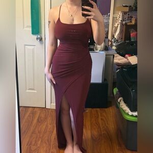 Windsor Wine Maxi Dress with Slit